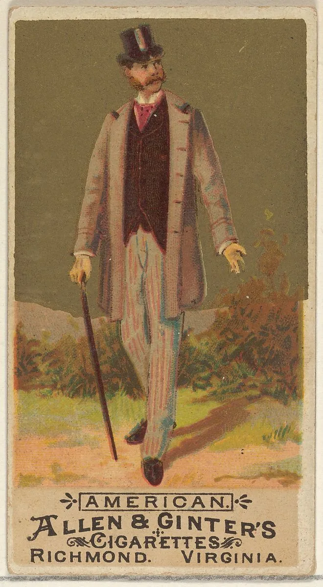 American, from the Natives in Costume series (N16) for Allen & Ginter Cigarettes Brands — Allen & Ginter