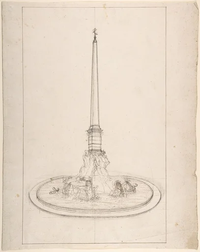 Fountain with Obelisk