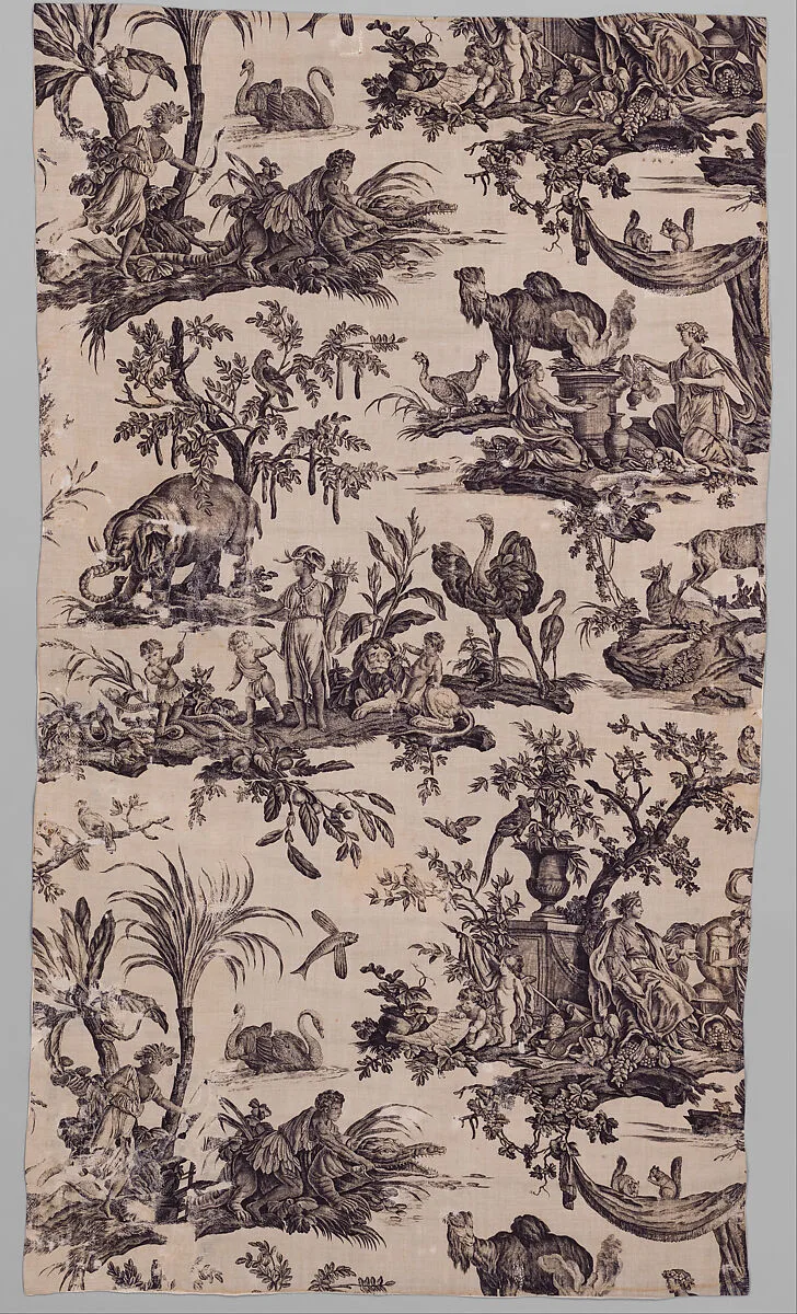"Four Quarters of the Globe" — Oberkampf Manufactory|Jean-Baptiste Huet I