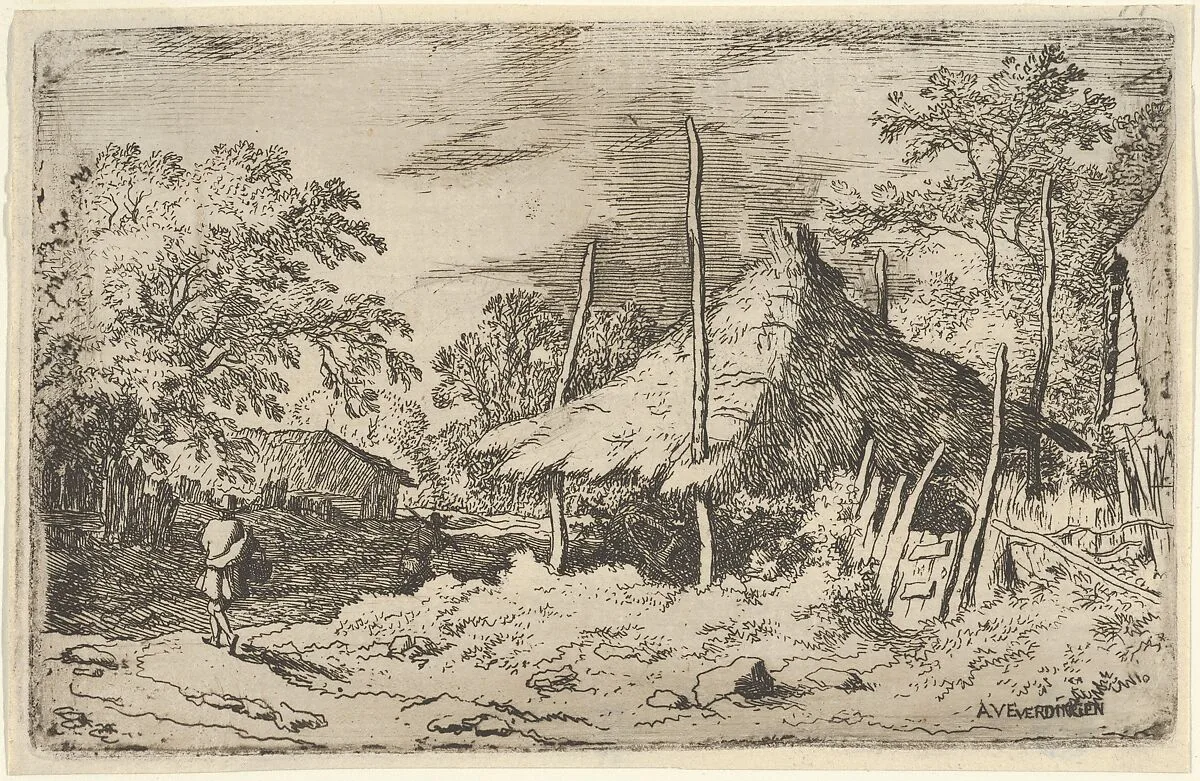 The Wheel underneath the Haybarn — Allart van Everdingen
