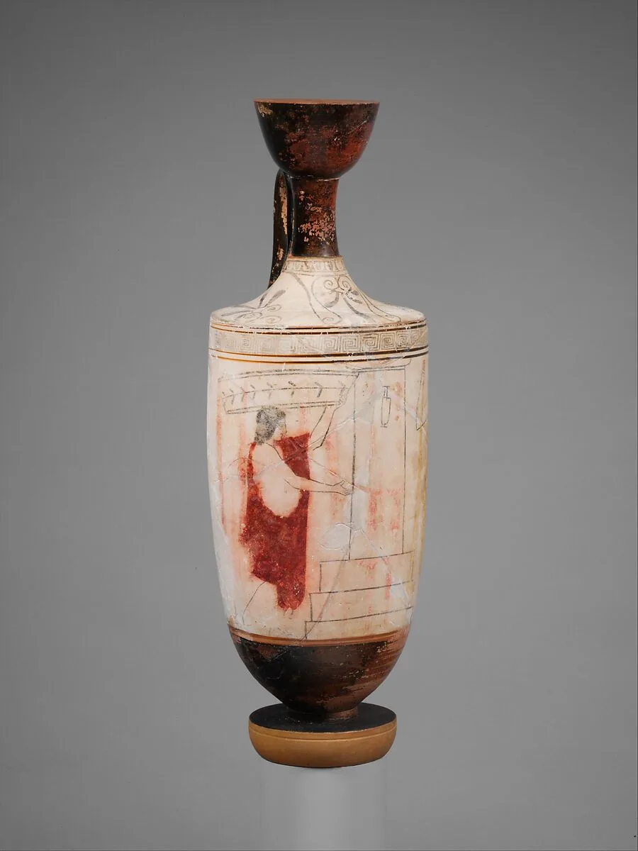 Terracotta lekythos (perfume flask) — Sabouroff Painter