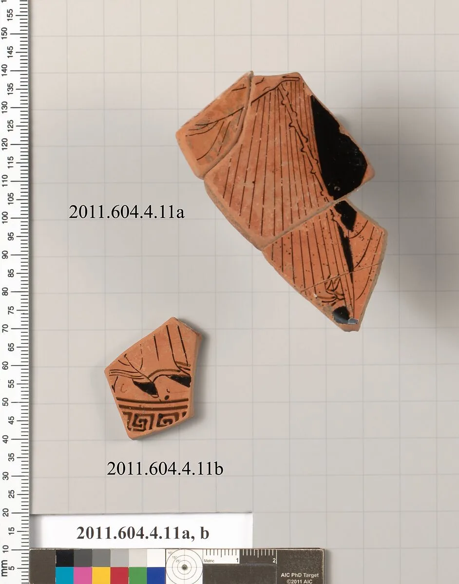 Terracotta fragments of a kylix (drinking cup) — Unknown