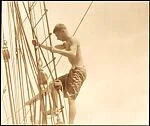 [Walker Evans Climbing Ship's Mast, South Seas Trip]