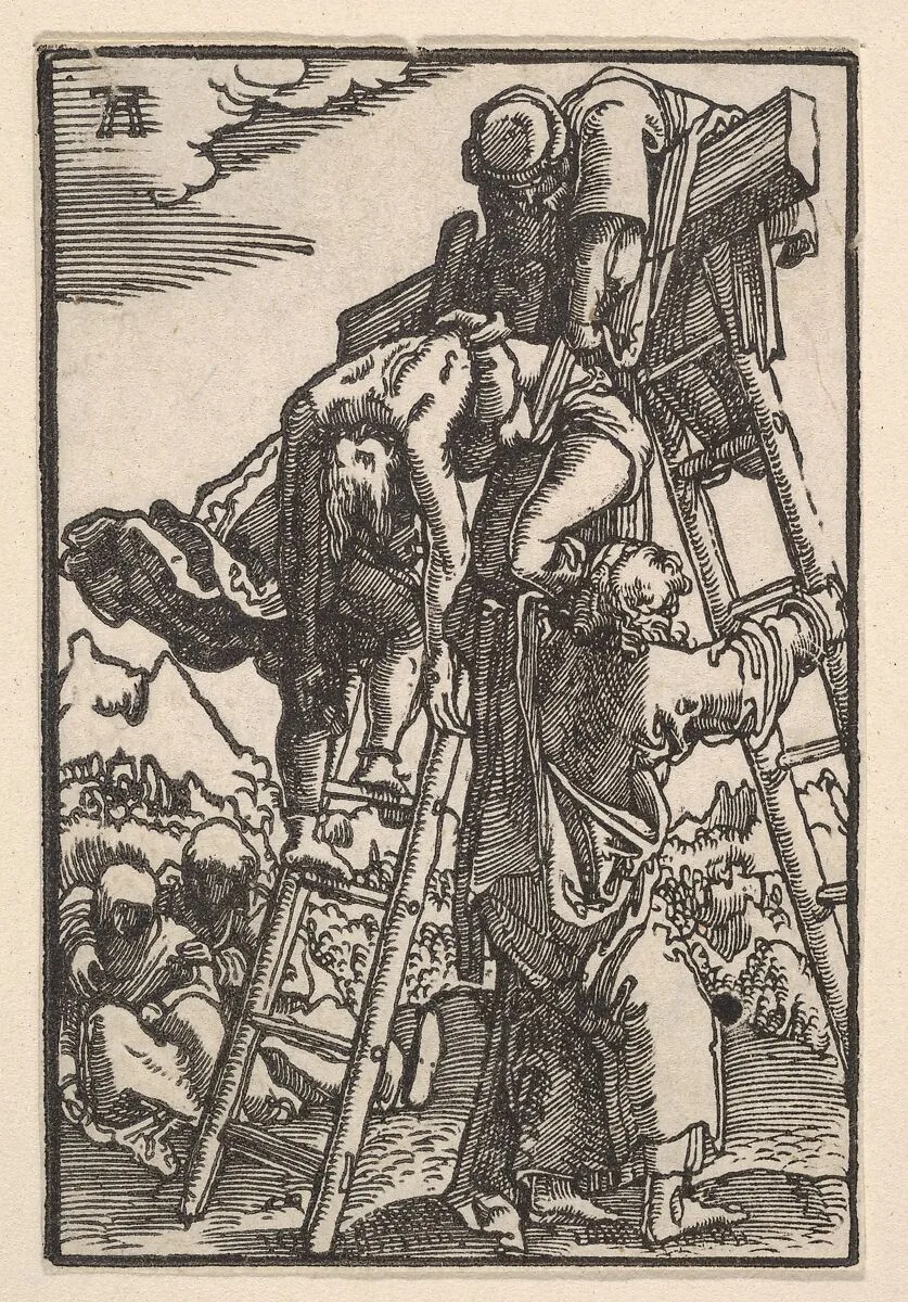 The Descent from the Cross, from The Fall and Salvation of Mankind Through the Life and Passion of Christ — Albrecht Altdorfer