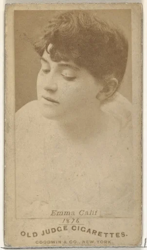 Emma Calif, from the Actors and Actresses series (N171) for Old Judge Cigarettes