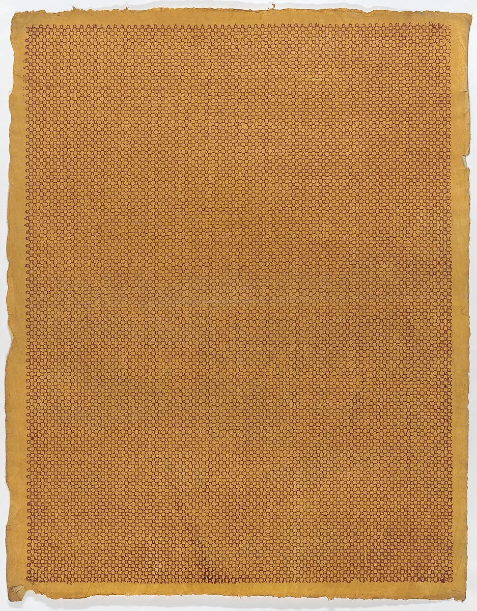 Sheet with an overall honeycomb pattern — Remondini Family|Anonymous