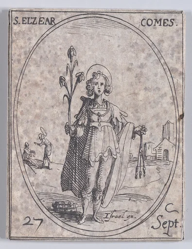S. Elzear, comte (St. Elzear, Count), September 27th, from "Les Images De Tous Les Saincts et Saintes de L'Année" (Images of All of the Saints and Religious Events of the Year)