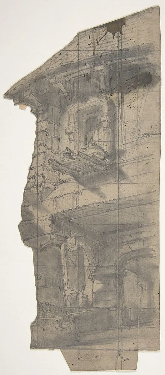 Design for a Stage Set at the Opéra, Paris — Eugène Cicéri