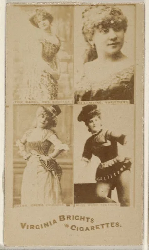 Beaumaine, Variettees/ Callet, Opera Comique/ Miss Ruth Stetson, from the Actors and Actresses series (N45, Type 4) for Virginia Brights Cigarettes