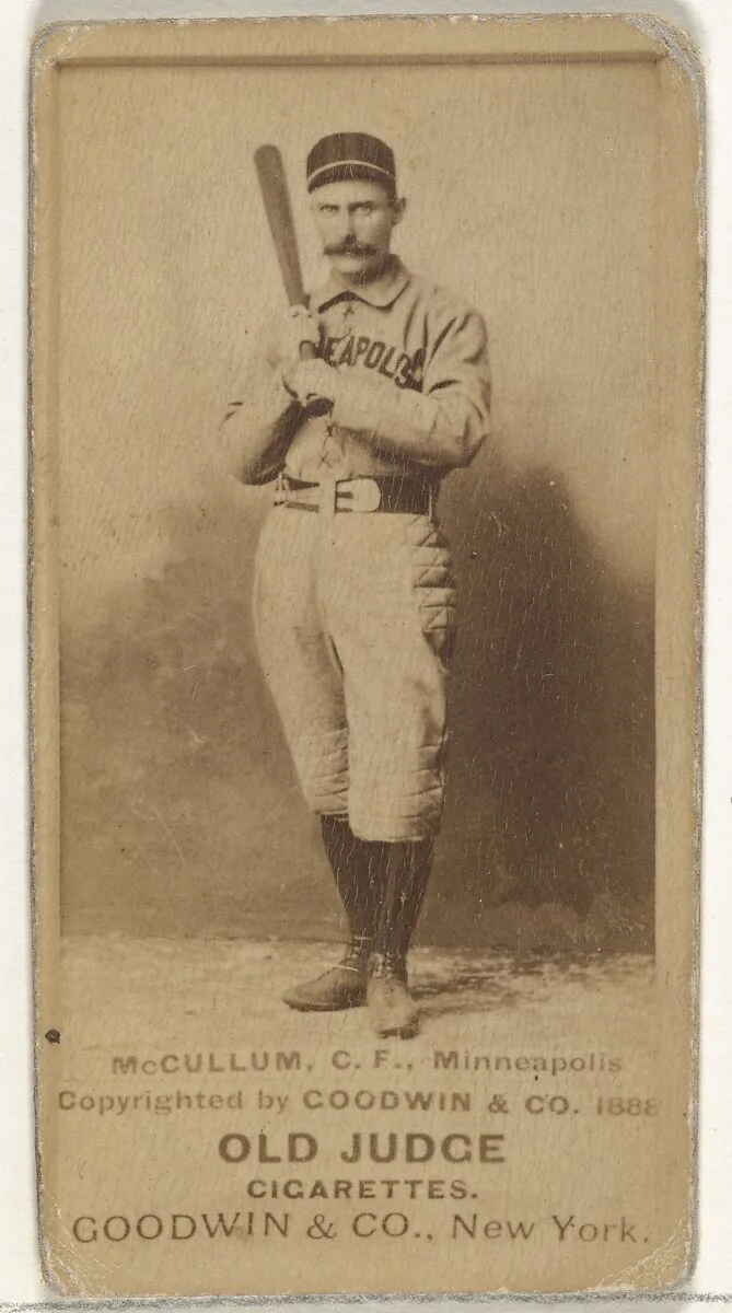 Thomas McCallum, Center Field, Minneapolis, from the Old Judge series (N172) for Old Judge Cigarettes — Goodwin & Company