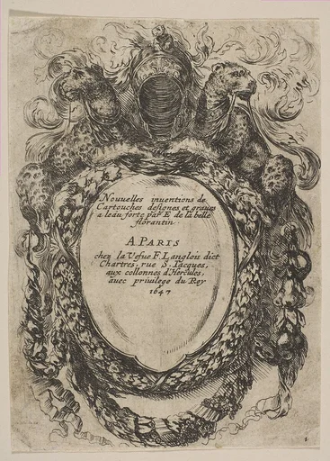 Cartouche with Title: Nouvelles inventions de Cartouches