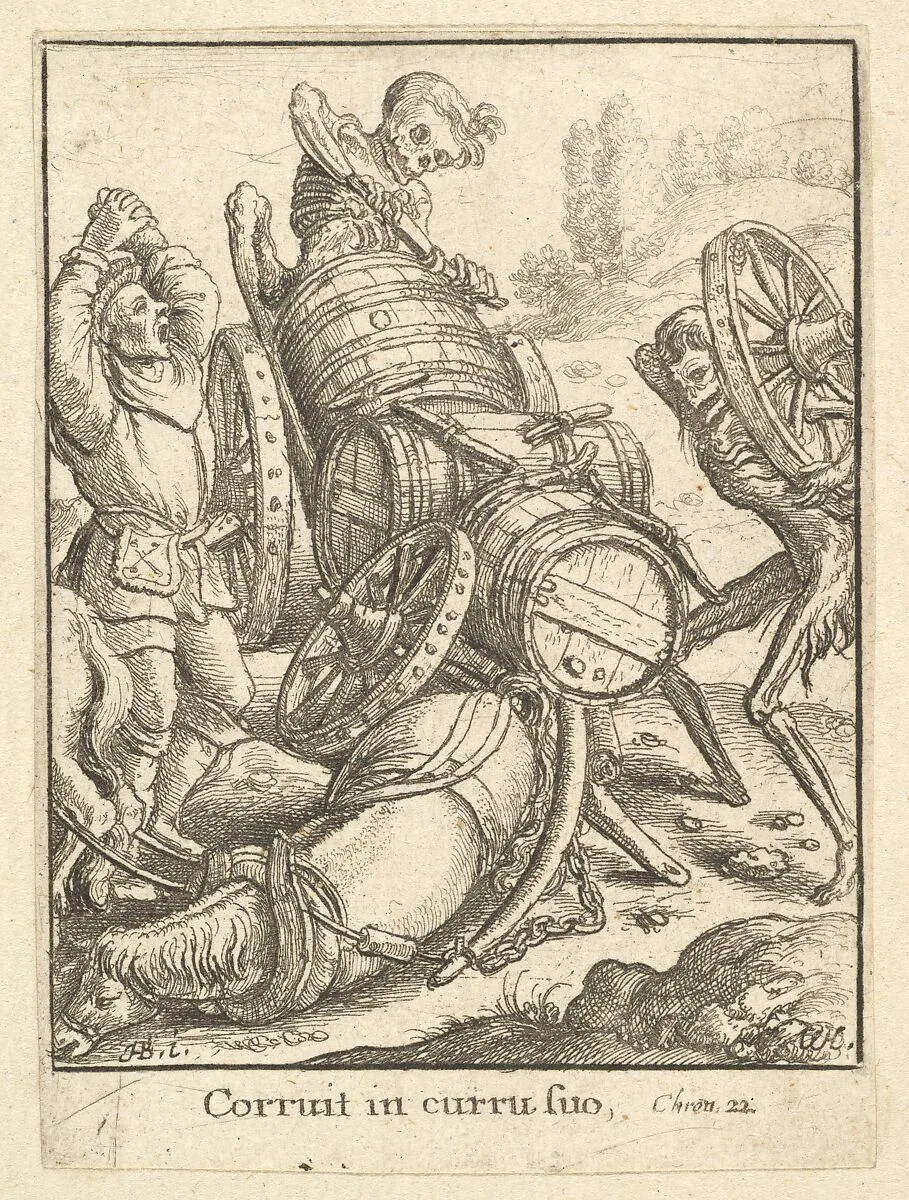 Waggoner, from the Dance of Death — Hans Holbein the Younger|Wenceslaus Hollar