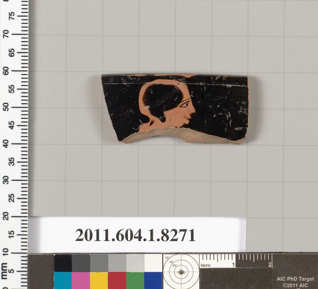 Terracotta rim fragment of a kylix (drinking cup) — Unknown