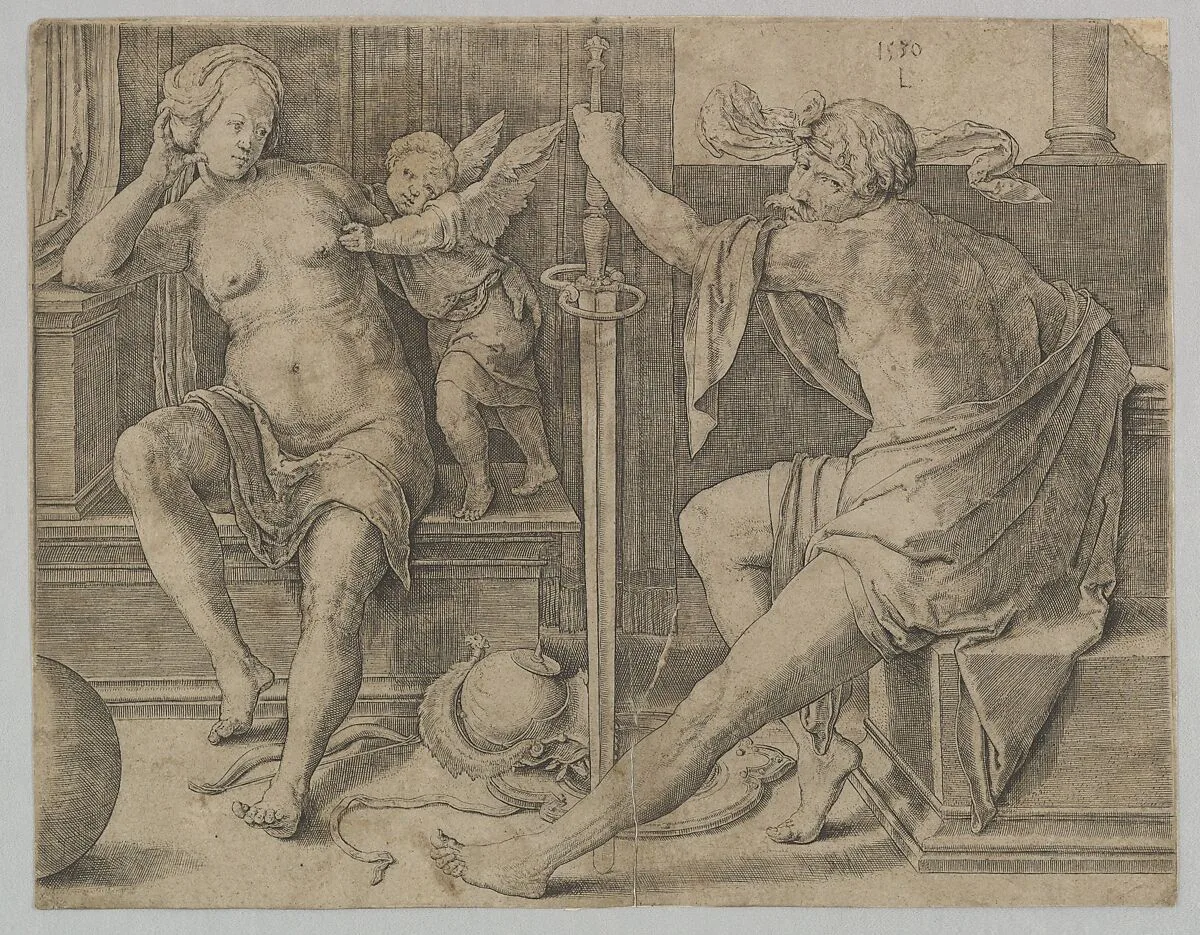 Mars, Venus and Cupid — Lucas van Leyden