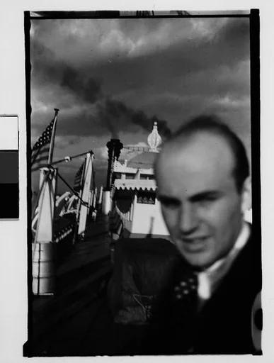 [Gifford Cochran on Upper Deck of Steamboat "Capitol", New Orleans, Louisiana]