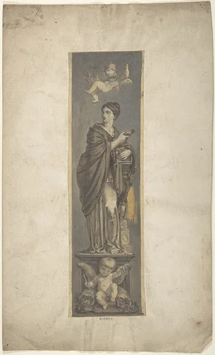 Wall Decoration with Allegorical Figure of Riches