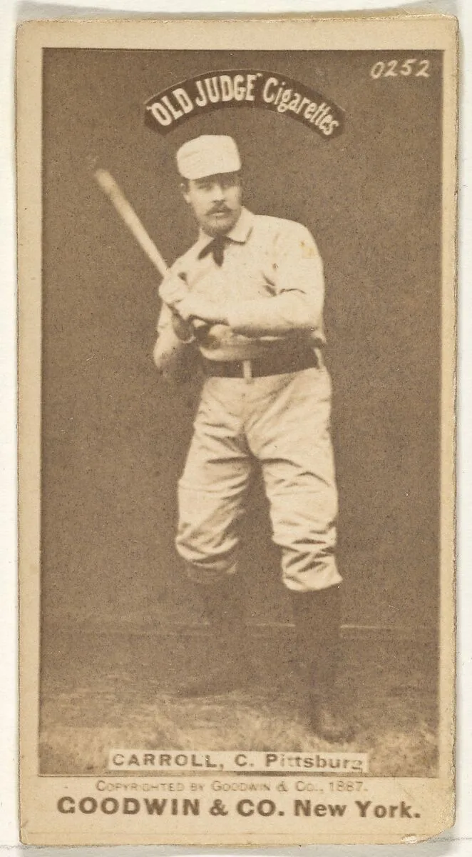 Frederick " Fred" Herbert Carroll, Catcher, Pittsburgh, from the Old Judge series (N172) for Old Judge Cigarettes — Goodwin & Company