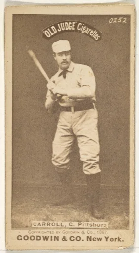 Frederick " Fred" Herbert Carroll, Catcher, Pittsburgh, from the Old Judge series (N172) for Old Judge Cigarettes