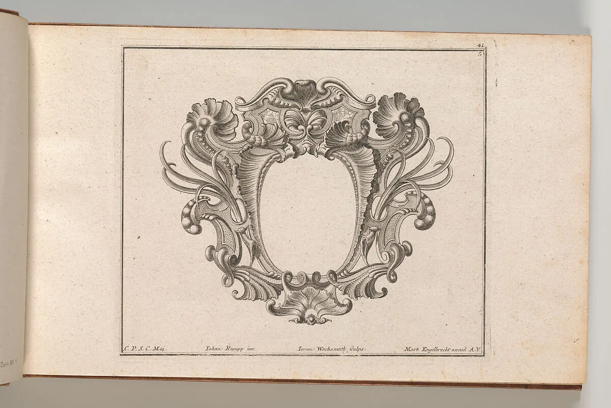 Design for a Cartouche, Plate 5 from 'Neü inventierte sehr dienstiche Schilde oder Cartouches' — Martin Engelbrecht|Johannes Rumpp|Jeremias Wachsmuth