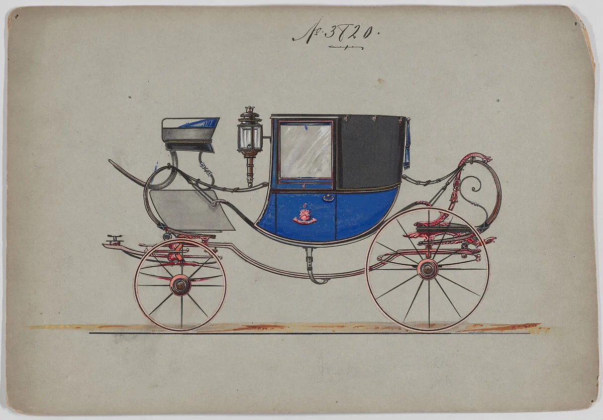 Design for Brougham, no. 3820 — Brewster & Co.