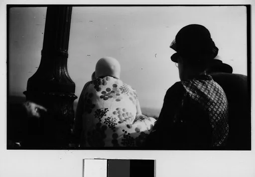 [People on Coney Island Boardwalk, From Behind, New York]