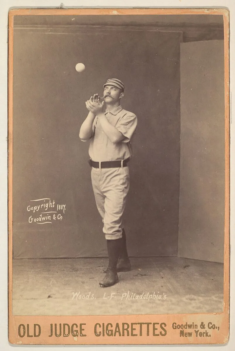 Woods, Left Field, Philadelphia, from the series Old Judge Cigarettes — Goodwin & Company