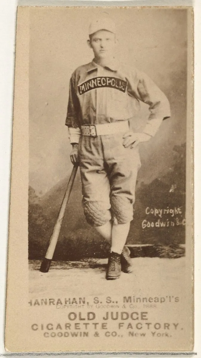William T. "Red" Hanrahan, Shortstop, Minneapolis, from the Old Judge series (N172) for Old Judge Cigarettes — Goodwin & Company