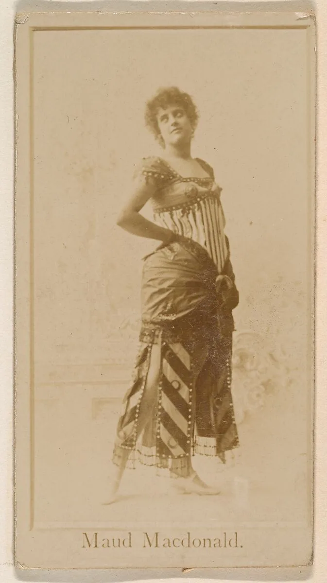 Maud Macdonald, from the Actresses series (N245) issued by Kinney Brothers to promote Sweet Caporal Cigarettes — Kinney Brothers Tobacco Company