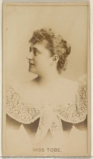 Miss Tobe, from the Actors and Actresses series (N45, Type 8) for Virginia Brights Cigarettes