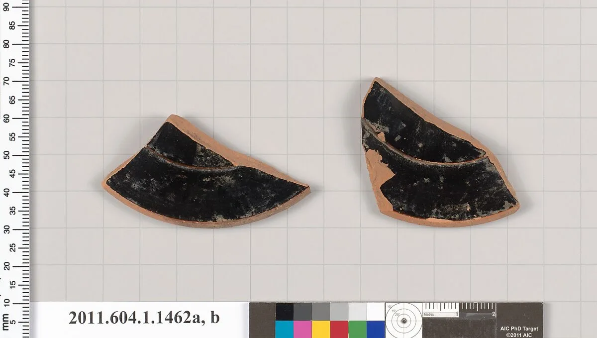Terracotta fragments of a kylix (drinking cup) — Unknown