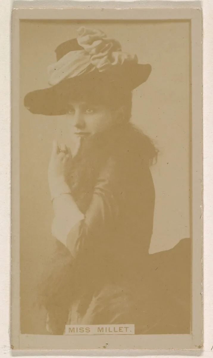Miss Millet, from the Actresses series (N245) issued by Kinney Brothers to promote Sweet Caporal Cigarettes — Kinney Brothers Tobacco Company