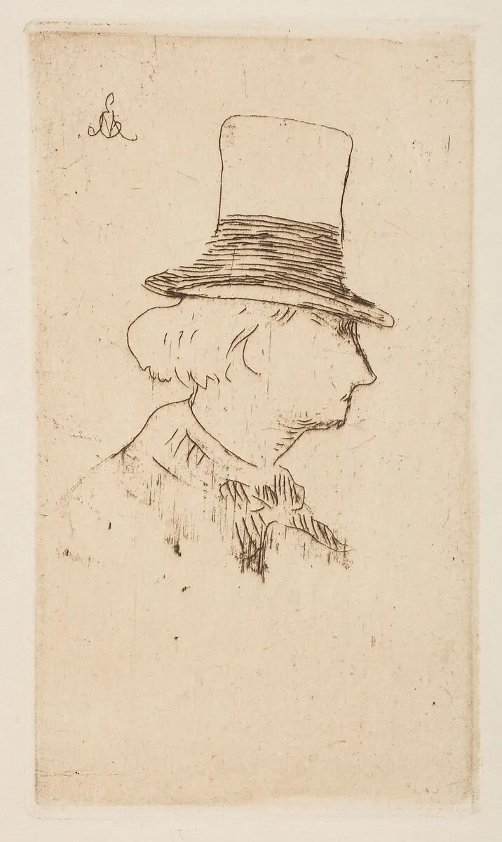 Portrait of Charles Baudelaire, in profile — Edouard Manet|Charles Baudelaire