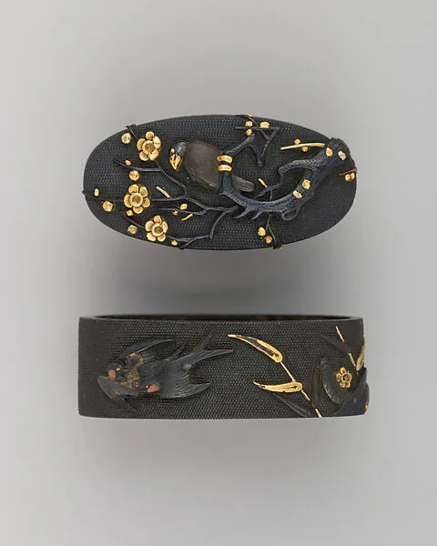 Sword-Hilt Collar and Pommel (Fuchigashira) — Unknown