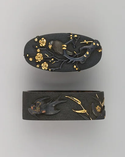 Sword-Hilt Collar and Pommel (Fuchigashira)