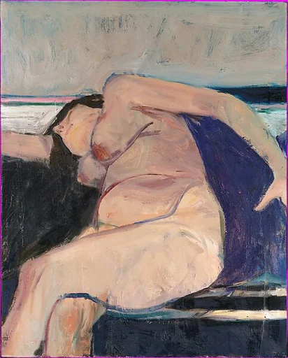 Reclining Nude - Pink Stripe
