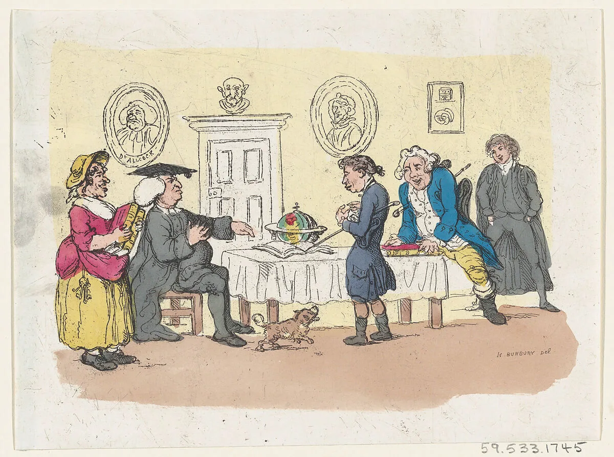The Hopes of the Family – An Admission at the University — Thomas Rowlandson|Rudolph Ackermann, London|Henry William Bunbury
