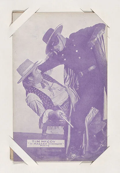 Tim McCoy "in Masked Stranger" from Western Stars or Scenes Exhibit Cards series (W412) — Unknown
