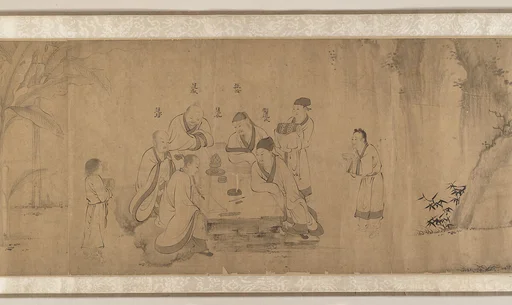 明 佚名 李公麟 偽款 白蓮社圖 卷|White Lotus Society