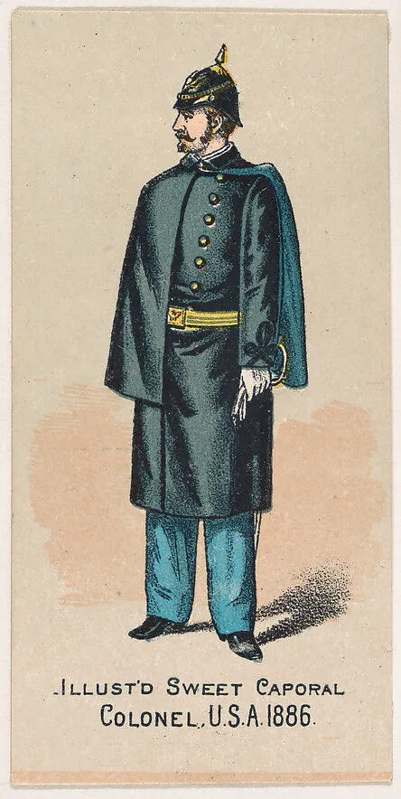 Colonel, United States Army, 1886, from the Military Series (N224) issued by Kinney Tobacco Company to promote Sweet Caporal Cigarettes — Kinney Brothers Tobacco Company