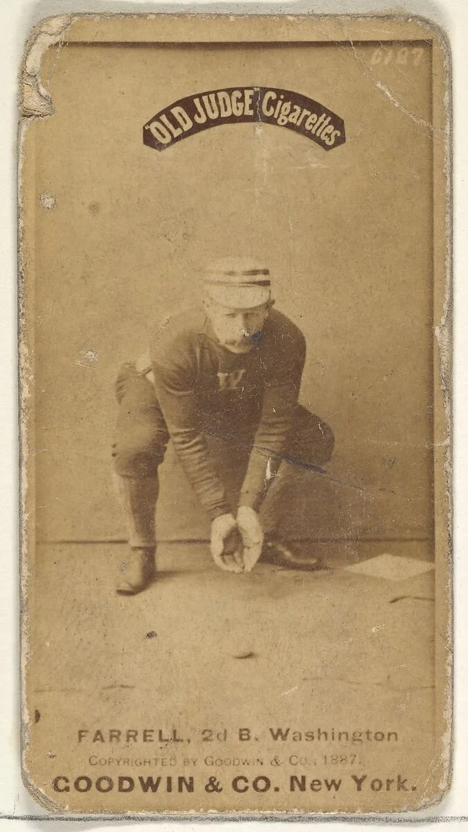 John A. "Jack" Farrell, 2nd Base, Washington Nationals, from the Old Judge series (N172) for Old Judge Cigarettes — Goodwin & Company