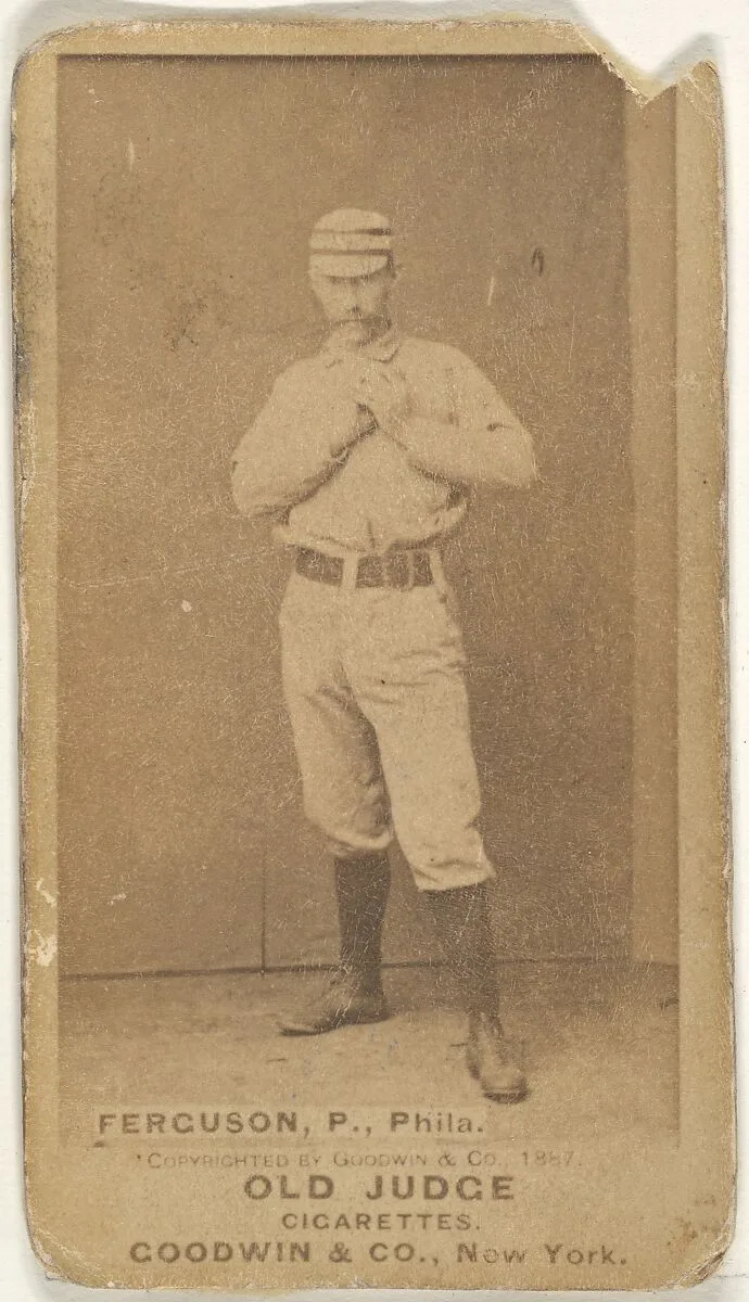 Charles J. "Charlie" Ferguson, Pitcher, Philadelphia, from the Old Judge series (N172) for Old Judge Cigarettes — Goodwin & Company