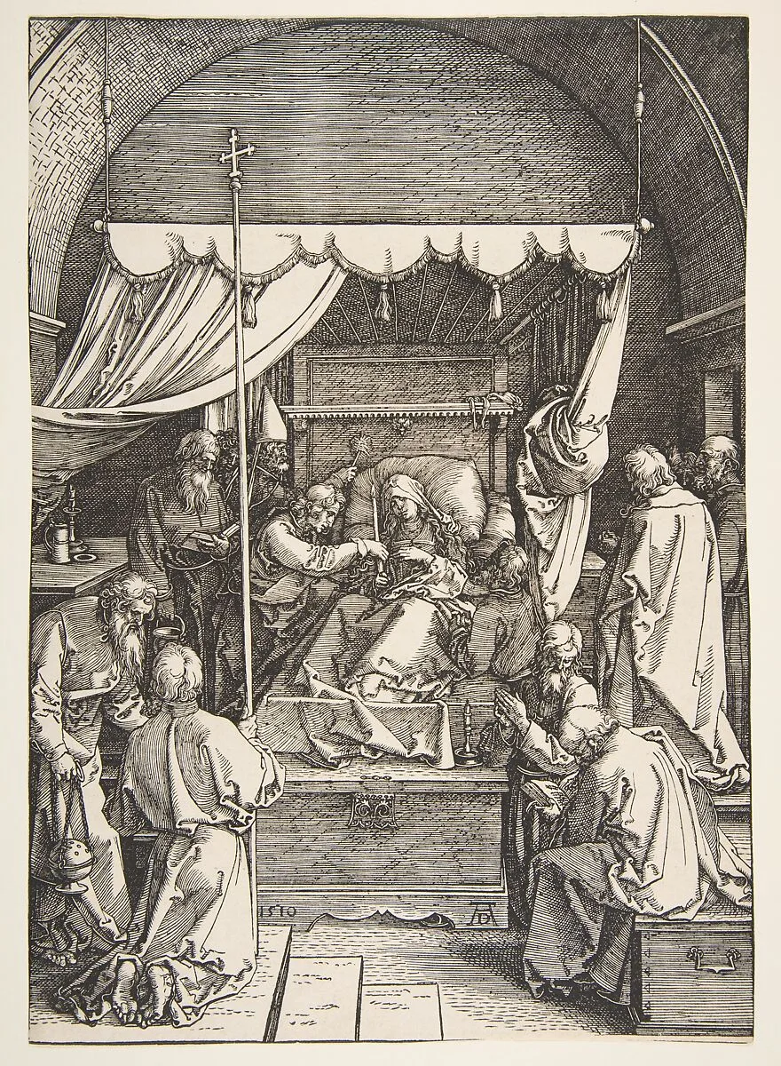 The Death of the Virgin, from the The Life of the Virgin — Albrecht Dürer