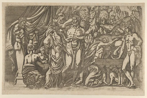 Hercules dressed as a woman