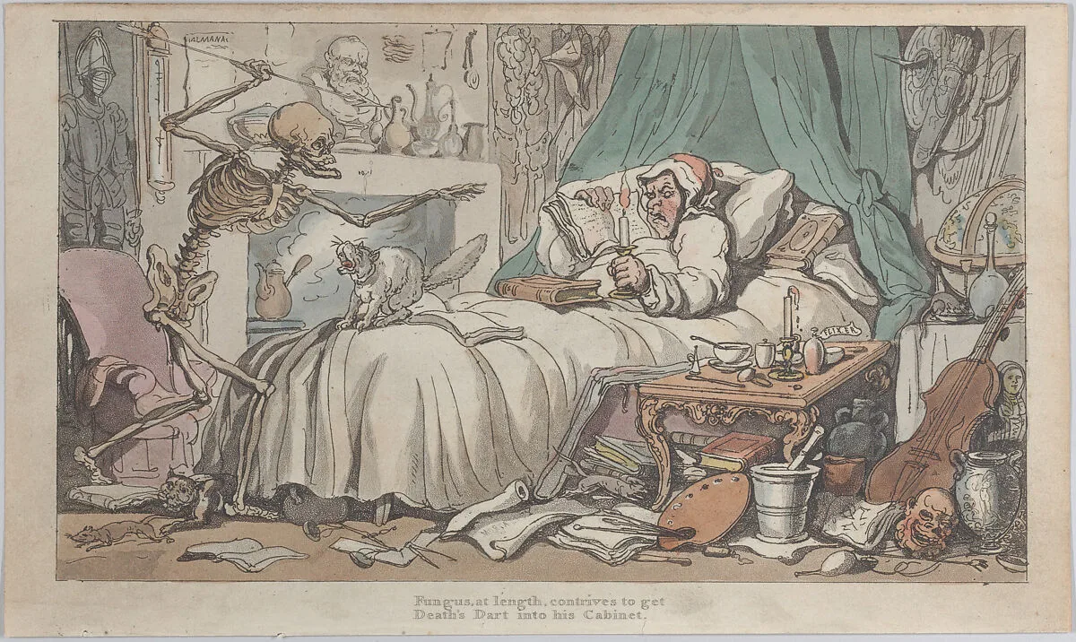 The Antiquary's Last Will and Testament (from The English Dance of Death, vol. I, plate 2) — Thomas Rowlandson|Rudolph Ackermann, London