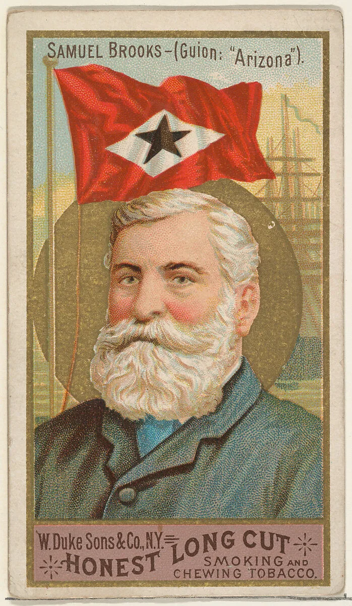 Samuel Brooks, from the Sea Captains series (N127) issued by Duke Sons & Co. to promote Honest Long Cut Tobacco — W. Duke, Sons & Co.|George S. Harris & Sons