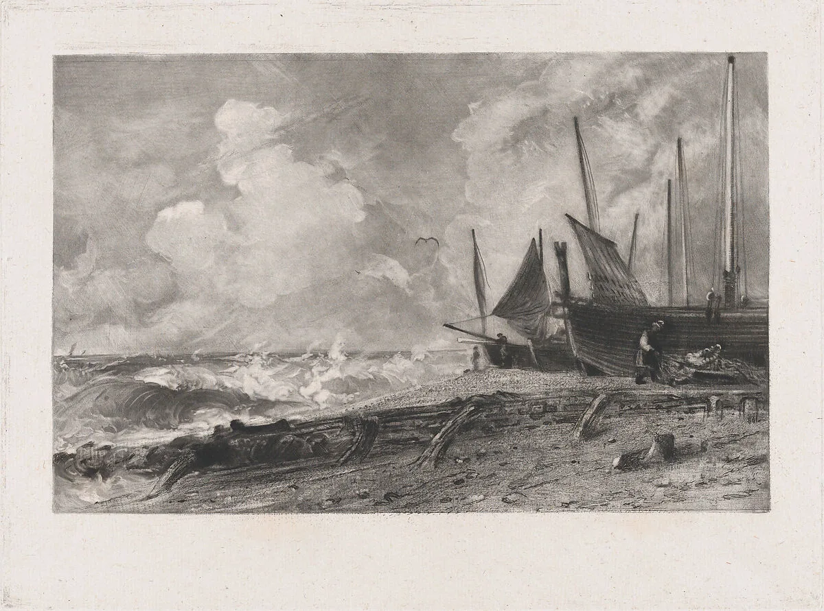 A Sea Beach — David Lucas|John Constable