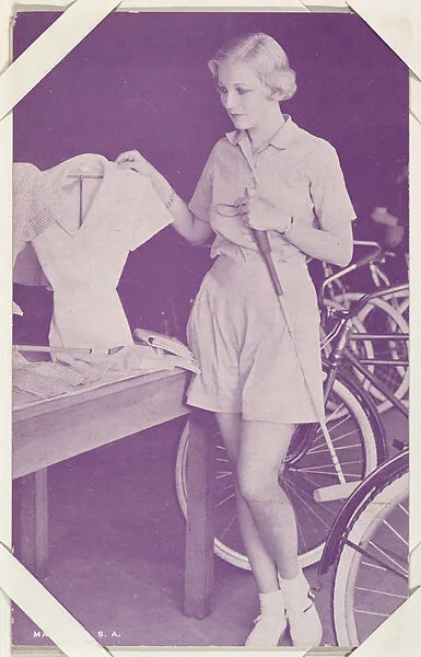 Actress with bicycles (W423) — Unknown