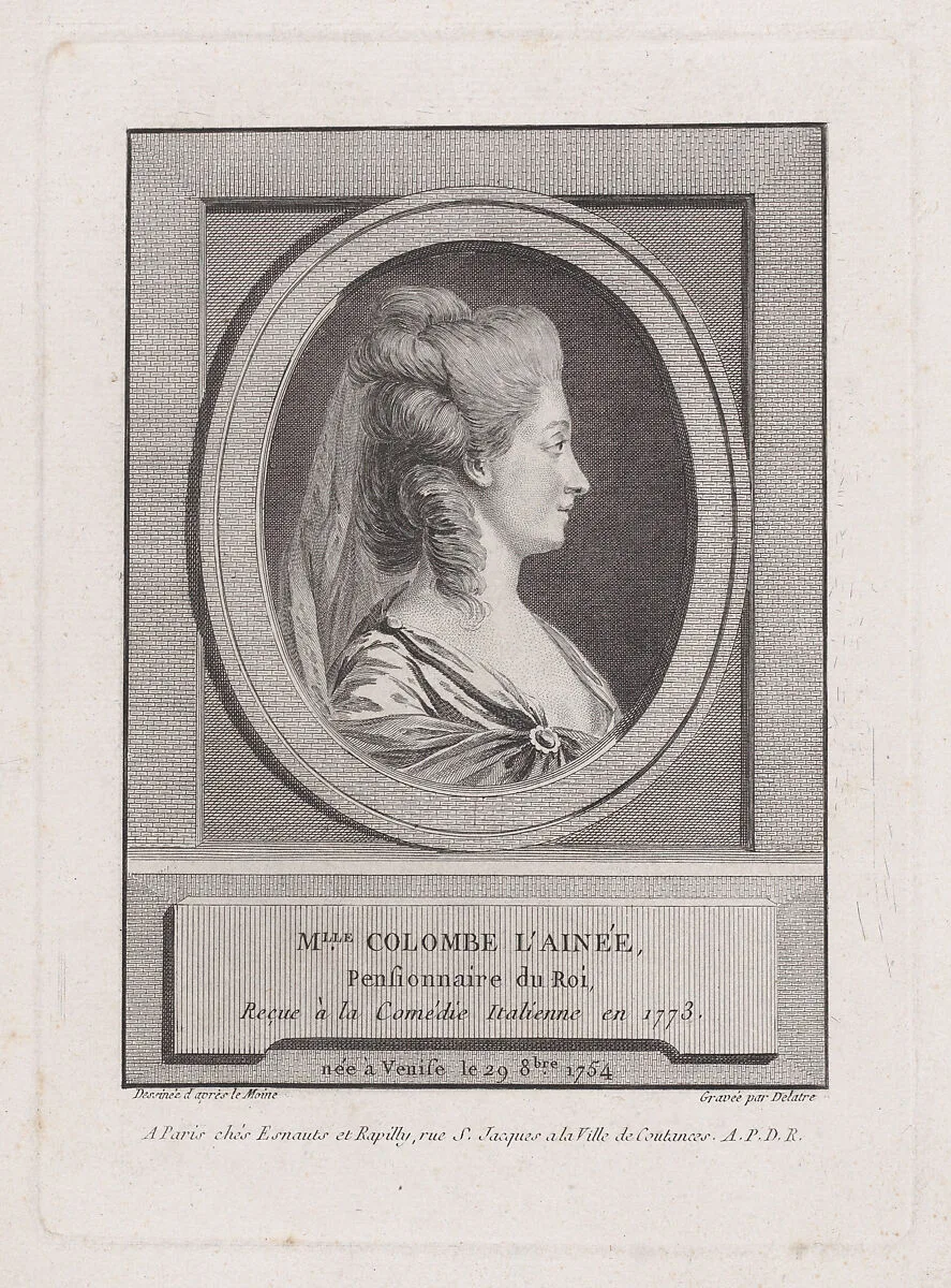 Portrait of Madamoiselle Colombe L'Ainée — Esnauts et Rapilly|Jean Marie Delattre