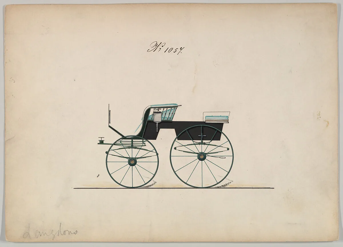 Design for 4 seat Phaeton, no top, no. 1057 — Brewster & Co.