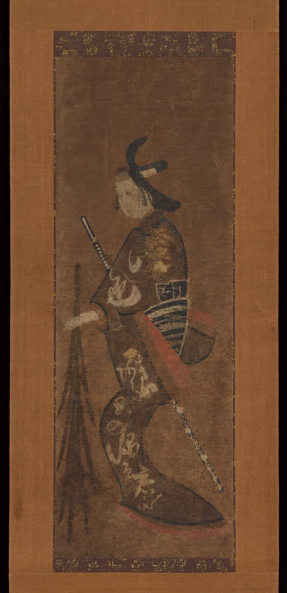 菖蒲の葉を持つ「野郎」図大津絵|Ōtsu-e of a Youth Holding Irises (Yarō) — Unknown